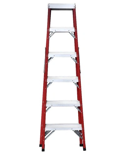 نردبان فایبرگلاس 6 پله با صفحه رویه آلومینیومی